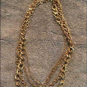 Gold multi strand necklace
